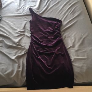 Purple fitted dress